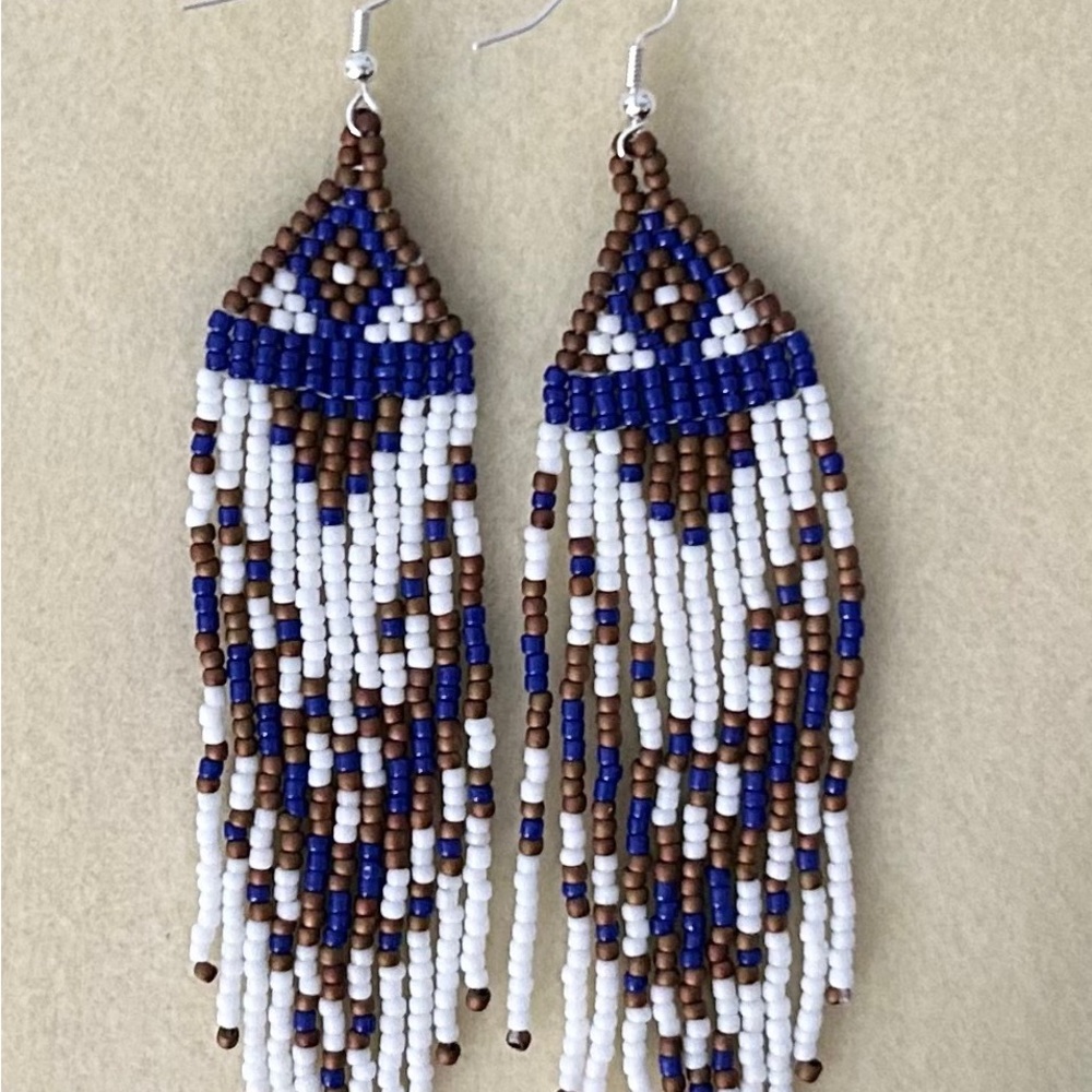 Beaded Native American style earrings